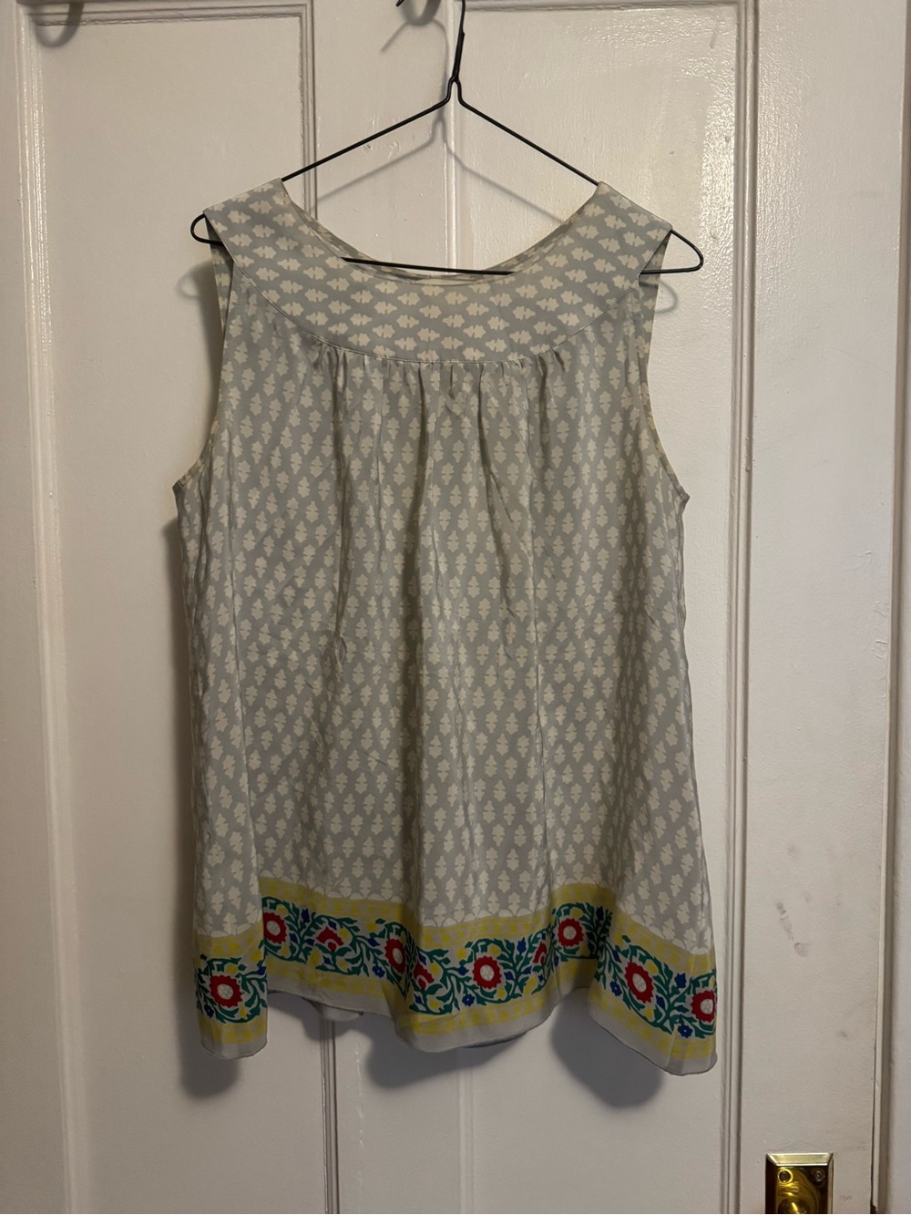 Anna Sui for Anthropologie 100% Silk Printed Top